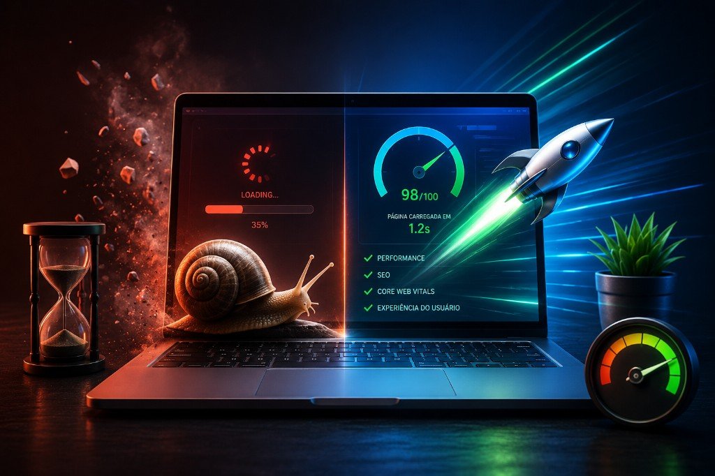 Imagem destaque do artigo: sites lentos e performance